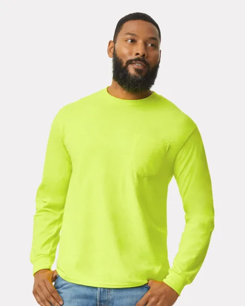 Ultra Cotton® Long Sleeve Pocket T-Shirt - 2410