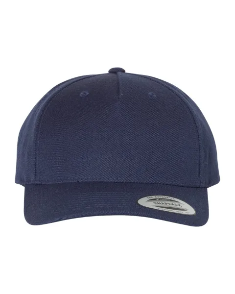Premium Five-Panel Curved Bill Snapback Cap - 5789M
