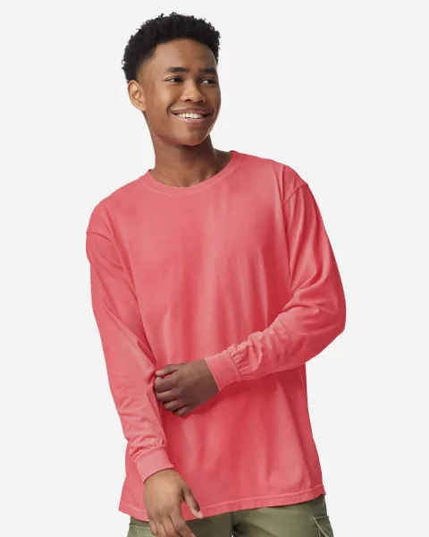 Garment-Dyed Heavyweight Long Sleeve T-Shirt - 6014