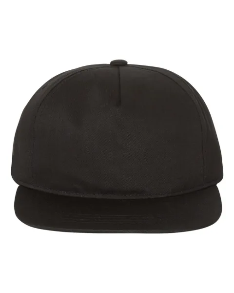 Lightly-Structured Five-Panel Snapback Cap - 6502