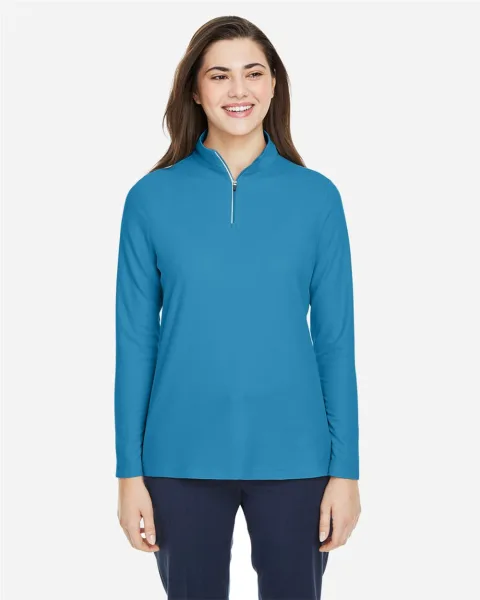 Women's Fusion ChromaSoft™ Pique Quarter-Zip Pullover - CE405W