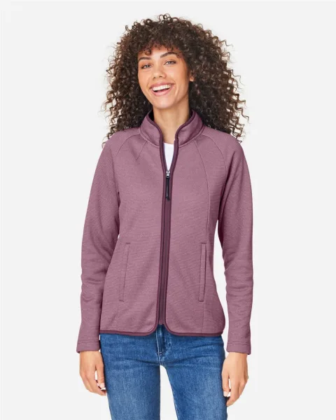 Women's Venture Heathered Stripe Full-Zip - CE72W