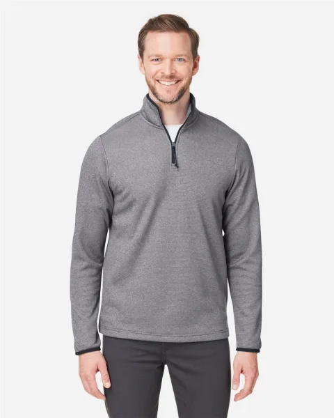 Men's Venture Heathered Stripe Quarter-Zip Pullover - CE73