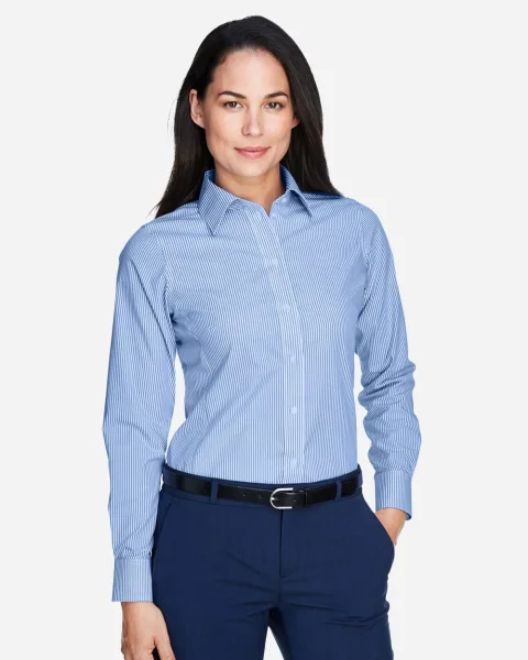 Women's Crown Collection® Banker Stripe Woven Dress Shirt - D645W