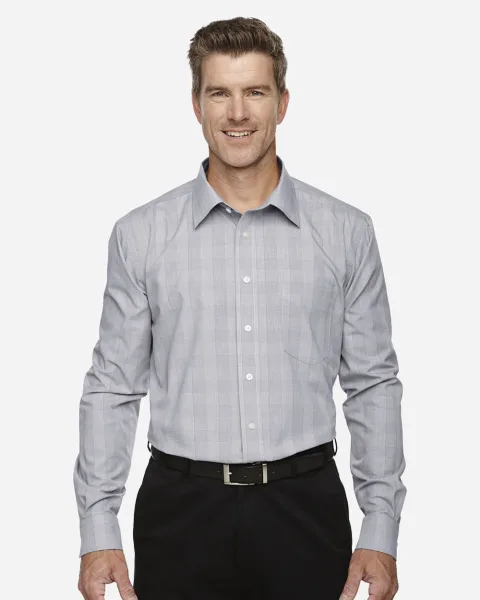 Men's Crown Collection® Glen Plaid Woven Dress Shirt - DG520