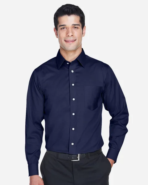 Men's Crown Collection® Tall Solid Stretch Twill Woven Dress Shirt - DG530T