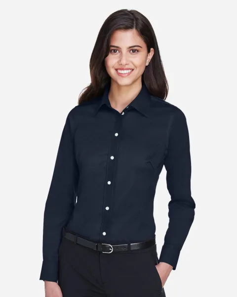Women's Crown Collection® Solid Stretch Twill Woven Dress Shirt - DG530W