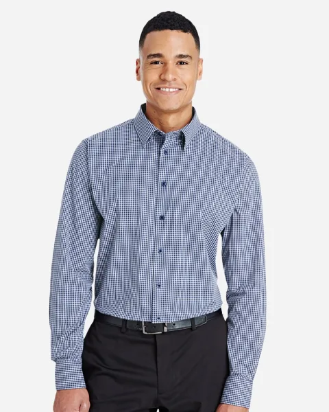 Men's CrownLux Performance® Tonal Mini Check Woven Dress Shirt - DG535