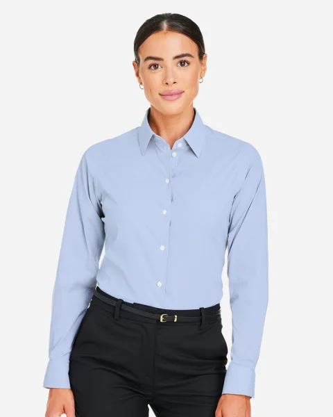 Women's CrownLux Performance® Microstripe Dress Shirt - DG537W