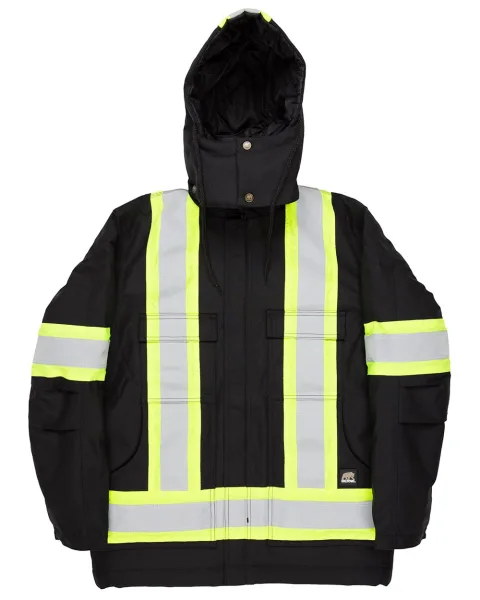 Tall Safety Striped Arctic Insulated Chore Coat - HVNCH3T