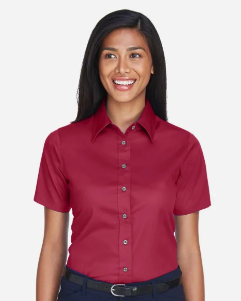 Women's Easy Blend™ Short Sleeve Twill Dress Shirt with®Stain-Release - M500SW