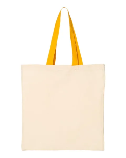 Economical Tote with Contrast-Color Handles - QTB6000