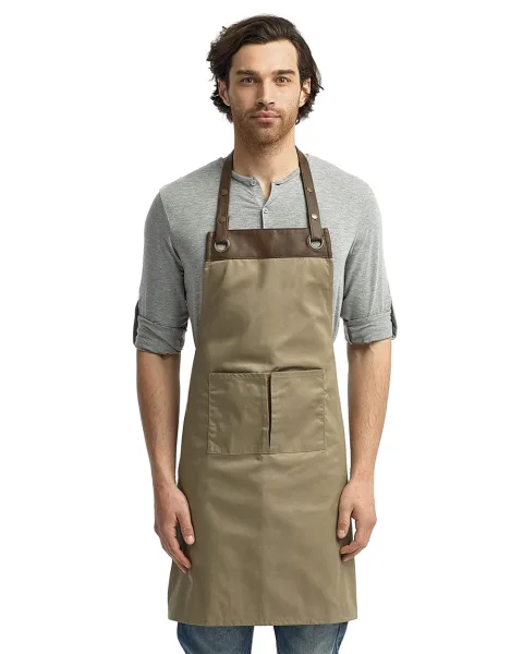 Espresso Bib Apron with Pocket - RP123