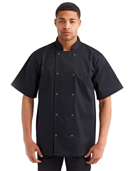 Ten Studded Front Chef Short Sleeve Coat - RP664