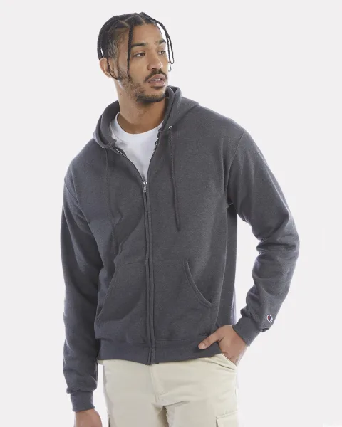 Men's Powerblend® Full-Zip Hooded Sweatshirt - S800