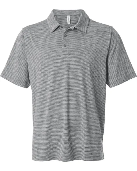 Men's Relay Heathered Stripe Polo - TT125