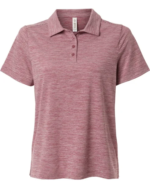 Women's Relay Heathered Stripe Polo - TT125W