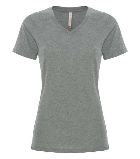 Ring Spun V-Neck Lds' Tee