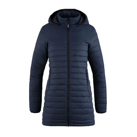 Glacier Bay Ladies Full Length Lightweight Puffy Jacket with detachable hood