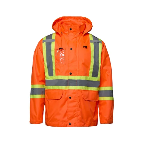 STORM Full Length HI-VIZ Raincoat with Detachable Hood