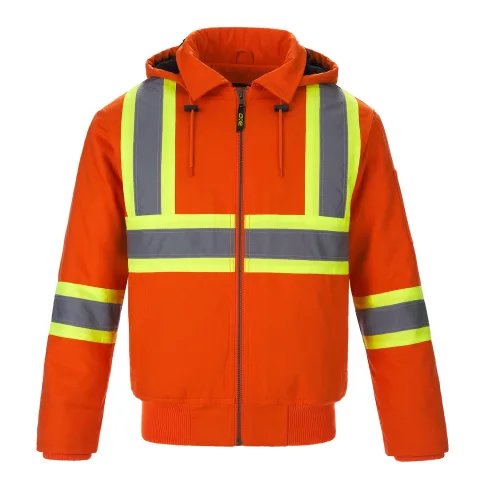 International Hivis Bomber Jacket With Sherpa Lining