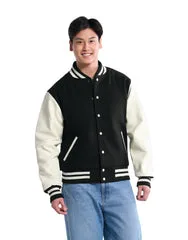 Varsity  Melton and Leather Varsity Jacket