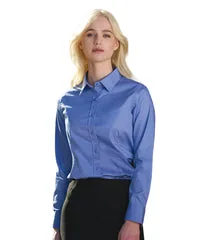 Camden  Ladies Poly-Cotton Twill Long Sleeve Easy-Care Shirt