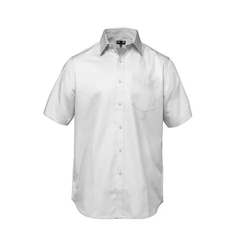 ASHTON Poly Cotton Twill Short Sleeve Easy-Care Shirt