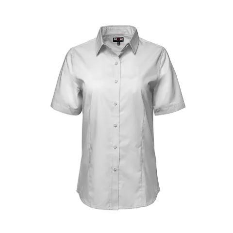 ASHTON Poly Cotton Twill Short Sleeve Easy-Care Shirt pour Femmes