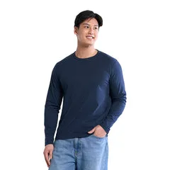 Riverside Cotton-Poly Long Sleeve Crewneck T-Shirt