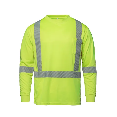 VOLT Long Sleeve Hi-VIS T-Shirt with Segmented Stripes