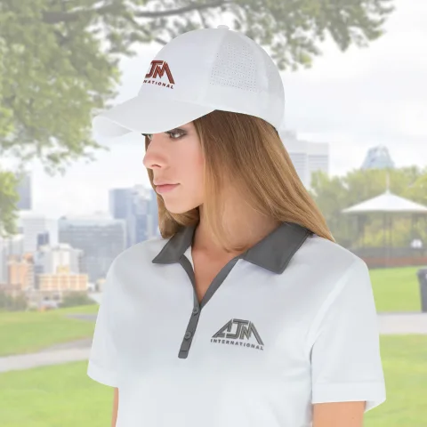 Polyester Rip Stop / Polyester Rip Stop Mesh - 6 Panel Constructed Full-Fit (Mesh Back) - Buckram laminated front panels with Pro-Stitch