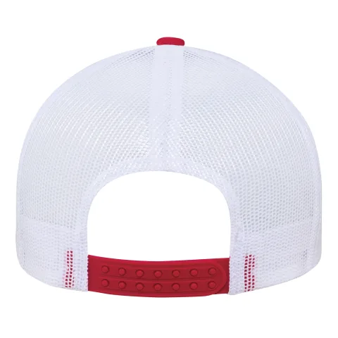 Polyester Rip Stop / Polyester Mesh - 6 Panel Constructed Full-Fit (Mesh Back) - Buckram laminated front panels with Pro-Stitch