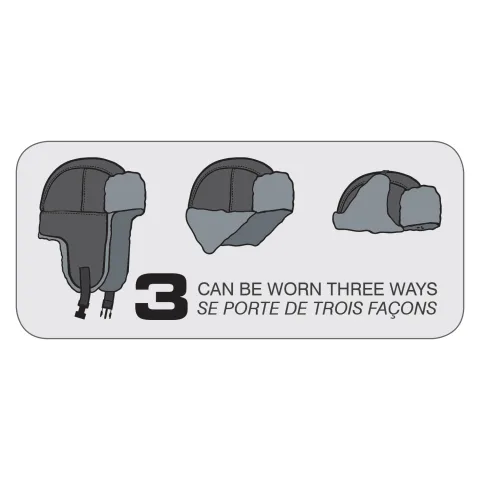 Nylon / Polyester Micro Fleece Earflaps - Winter Bomber Hat with Earflaps - 8 Panel hat