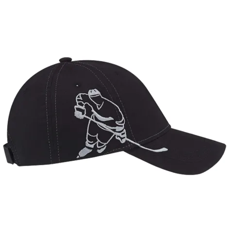 Polycotton - 6 Panel Constructed Contour (Sports, Youth) - Buckram laminated front panels with Pro-Stitch