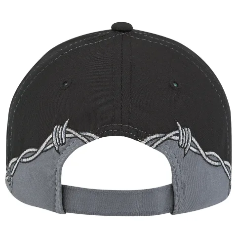 Polycotton - 6 Panel Constructed Full-Fit (Barbed Wire) - Matching buckram laminated front panels with Pro-Stitch