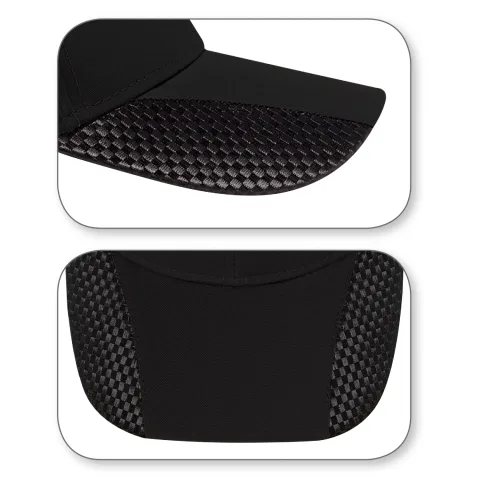 Polycotton / Faux Carbon Fibre - 6 Panel Constructed Full-Fit - Buckram laminated front panels with Pro-Stitch