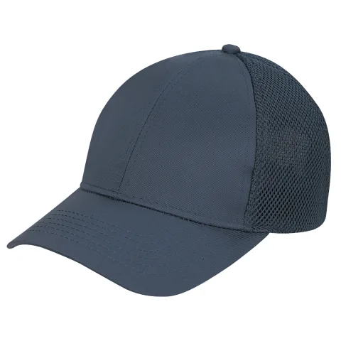 Polycotton / Polyester Honeycomb Mesh - 6 Panel Constructed Contour (Mesh Back) - Matching buckram laminated front panels with Pro-Stitch