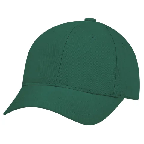 Brushed Cotton Drill - 6 Panel Constructed Contour (Youth) - Buckram laminated front panels with Pro-Stitch