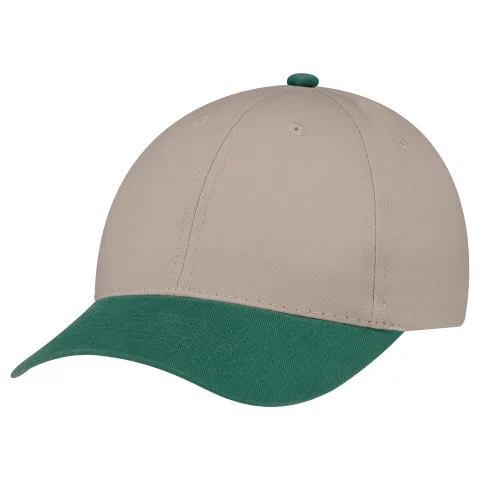 Brushed Cotton Drill - 6 Panel Constructed Contour - Buckram laminated front panels with Pro-Stitch