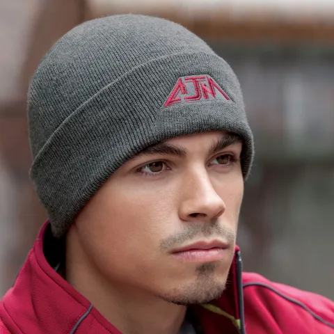 Lightweight Acrylic - Cuff Toque - Rib knit