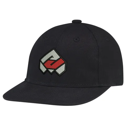 Deluxe Chino Twill - 6 Panel Constructed Flat Peak (Youth) - Buckram laminated front panels with Pro-Stitch