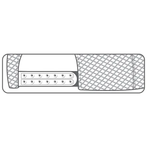 Deluxe Chino Twill / Flexible Polyester Mesh - 6 Panel Constructed Full-Fit (Mesh Back, Deluxe Fit) - Buckram laminated front panels with Pro-Stitch