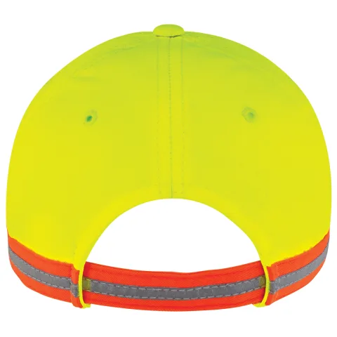 Polycotton / Polyester - 6 Panel Constructed Full-Fit (Reflective, Safety) - Buckram laminated front panels with Pro-Stitch