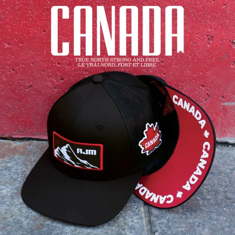 Polycotton / Polyester Mesh - 6 Panel Constructed Pro-Round (Canada, Mesh Back) - Deluxe buckram laminated front panel with Pro-Stitch