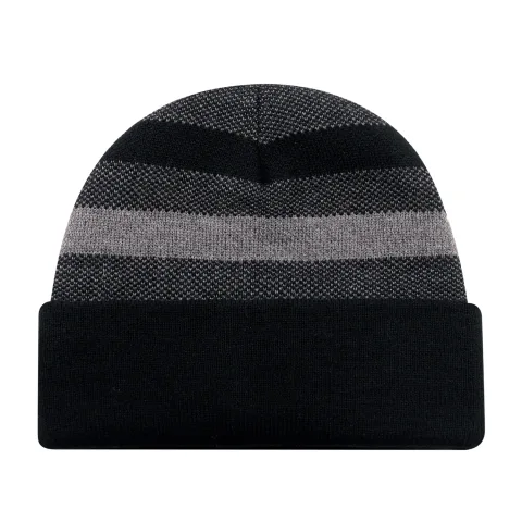 Acrylic - Cuff Toque - Stripe rib knit