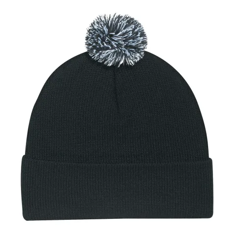Acrylic - Cuff Toque (Pom Pom 6cm) - Jersey knit