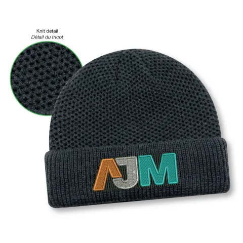 Acrylic - Cuff Toque - Mesh knit / Rib knit