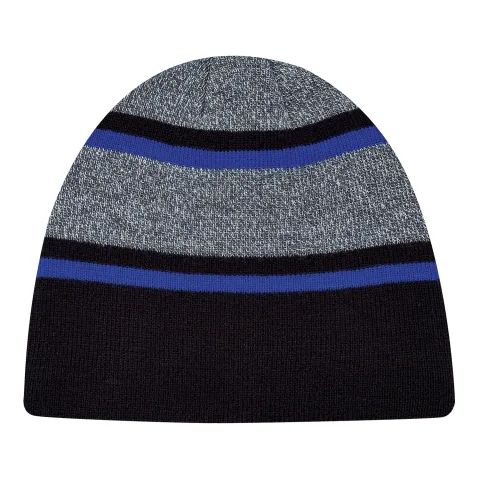 Acrylic - Board Toque - Heather/Stripe rib knit