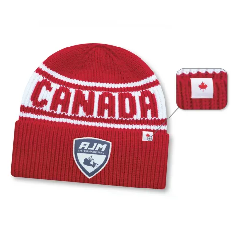 Acrylic - Cuff Toque with Flat Seams (Canada) - Rib Knit
